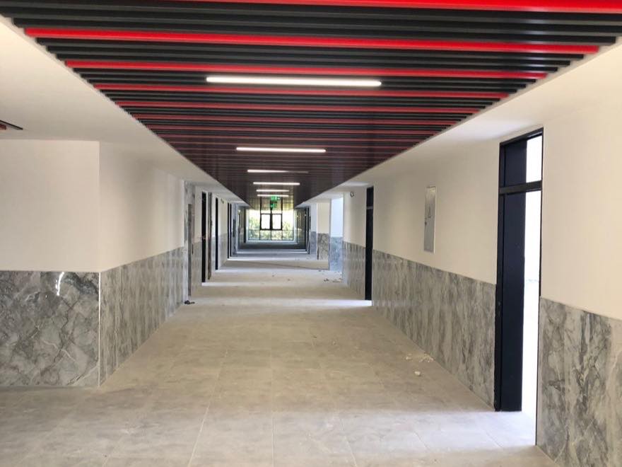 Bursa Samanlı okul ve yurt projesi iç koridoru